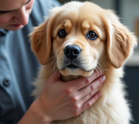 Perro de raza recibiendo un corte de pelo profesional